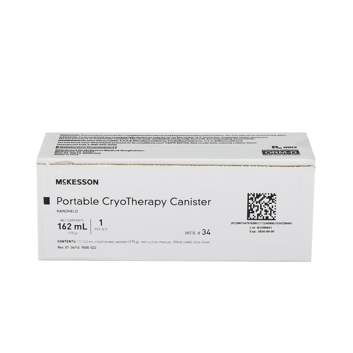 McKesson Cryosurgical Replacement Canister, 162 mL