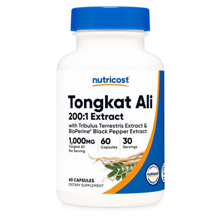 Dietary Supplement nutricost® Tongkat 1,000 mg Strength Capsule 60 Per Bottle