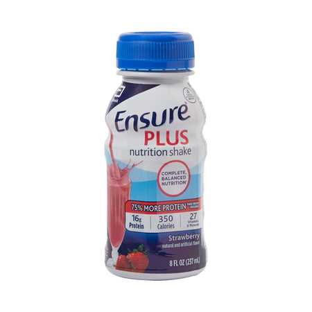 Abbott Nutrition 57269 Ensure Plus Nutrition Shake, Strawberry, 8-ounce bottle