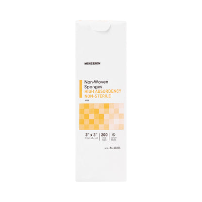 McKesson Nonwoven Sponge, 3 x 3 Inch, 4-Ply