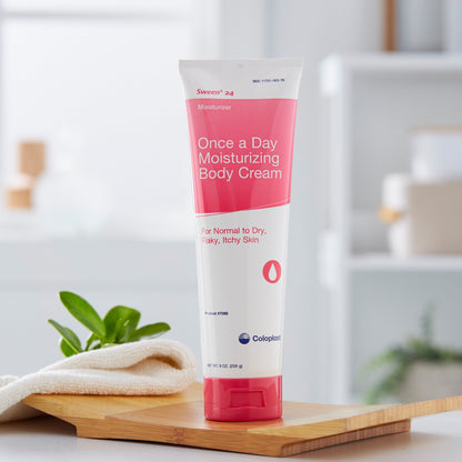 Coloplast 7095 Sween 24 unscented hand and body moisturizer cream 9 oz tube for flaky dry skin care
