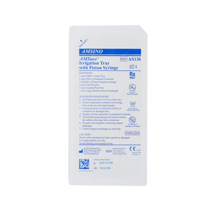 Amsino AMSure® AS136 Irrigation Tray with Ring Syringe, 60 mL