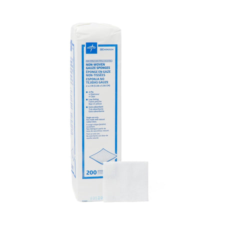 Medline NON25224 Avant Gauze Nonwoven Sponge, 2 x 2 Inch, 4-Ply