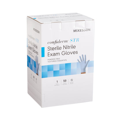McKesson Confiderm® STR Nitrile Exam Glove, Medium, Blue