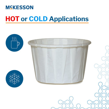 Souffle Cup McKesson 3.5 oz. White Paper Disposable
