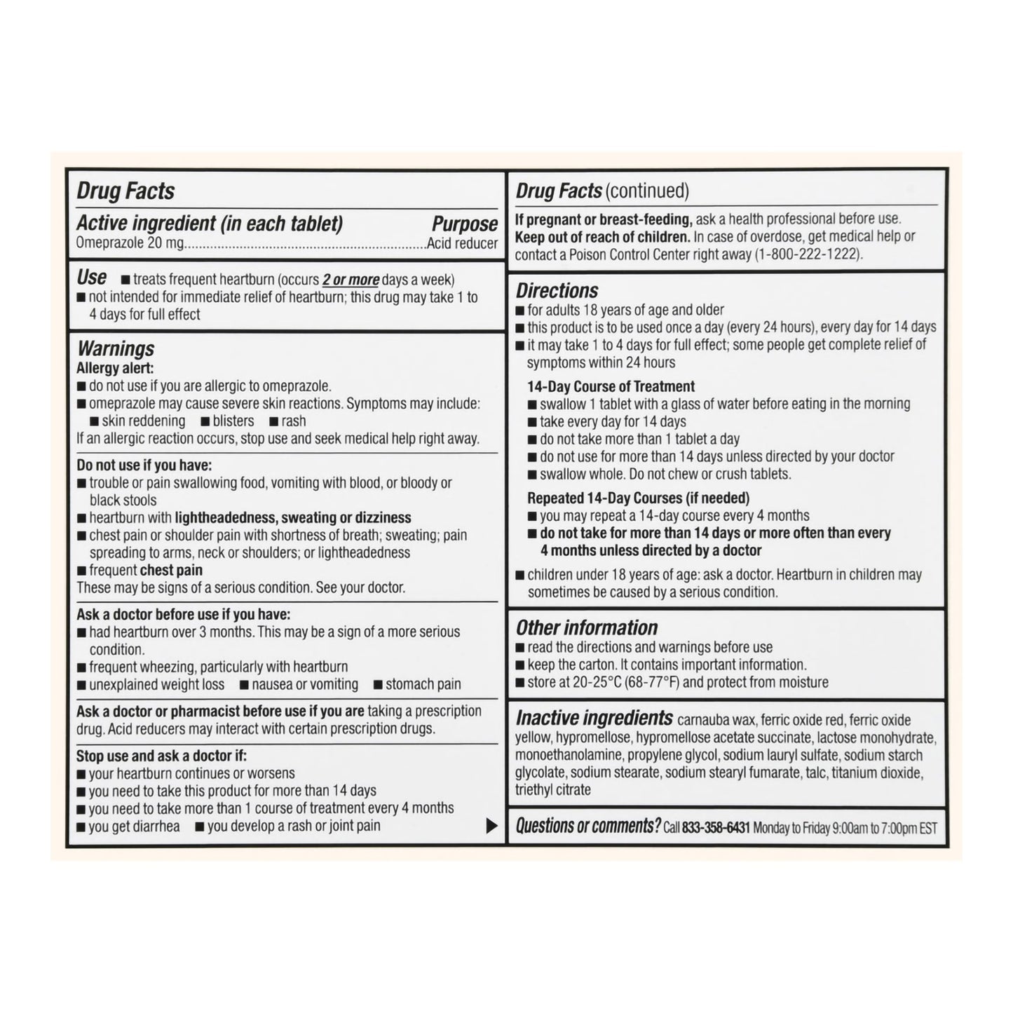 Foster & Thrive™ Omeprazole 20 mg Delayed Release Tablets