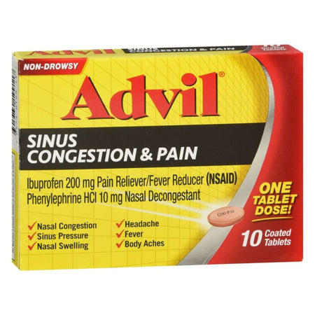 Glaxo Consumer Products 30573019911 Advil Sinus Congestion & Pain Tablets