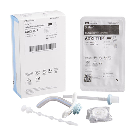 Medtronic 60XLTUP Shiley XLT Cuffless Extended Length Tracheostomy Tube, Size 6