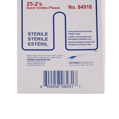 Dumex IV/Drain Split Dressing, 4 x 4 Inch, 6-Ply
