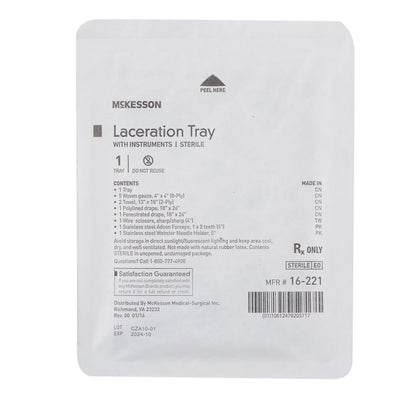 McKesson Laceration Tray with Instruments