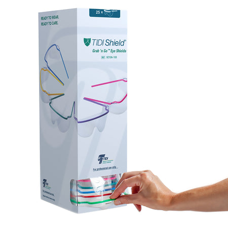 Tidi Products 9210A-100 TIDIShield Grab 'n Go Eye Shields with Dispenser