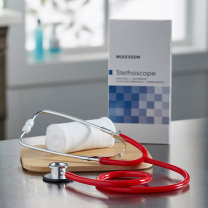 McKesson Classic Dual Head Stethoscope, Red