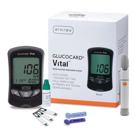 Arkray USA 761100 Glucocard Vital Blood Glucose Meter Kit