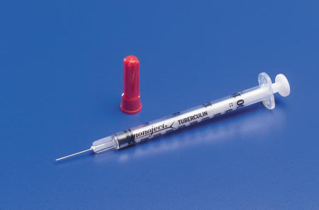 Cardinal 8881501160 Monoject 1 mL Tuberculin Syringe with Needle, 25 Gauge, 5/8 Inch