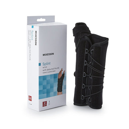 McKesson 155-81-87480 Right Wrist Splint with Abducted Thumb, One Size Fits Most