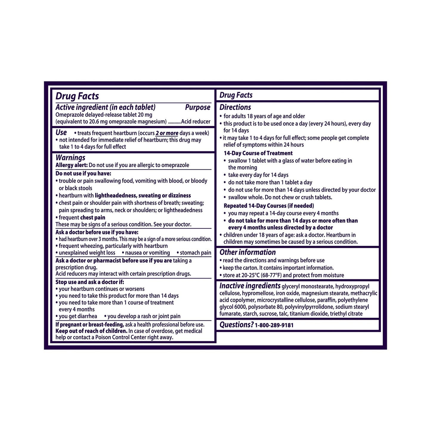 Prilosec OTC® Omeprazole 20 mg Acid Reducer Tablets