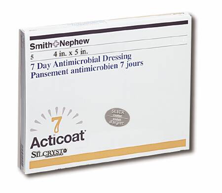 Smith & Nephew 20141 Acticoat 7 Silver Dressing, 4 x 5 Inch