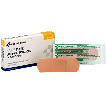 Acme United 1-002 First Aid Only Tan Adhesive Strip, 1 x 3 Inch