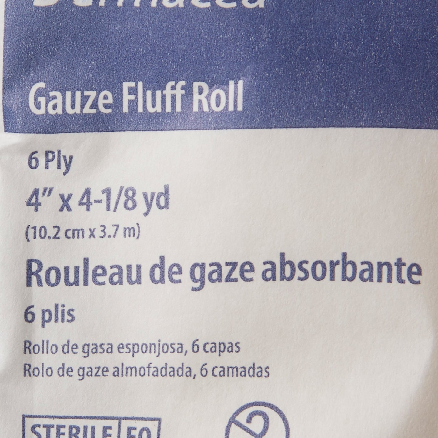Dermacea™ Sterile Fluff Bandage Roll, 4 Inch x 4-1/8 Yard, 6-Ply