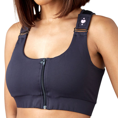 Shirl Post Surgical Bra, Black, Large