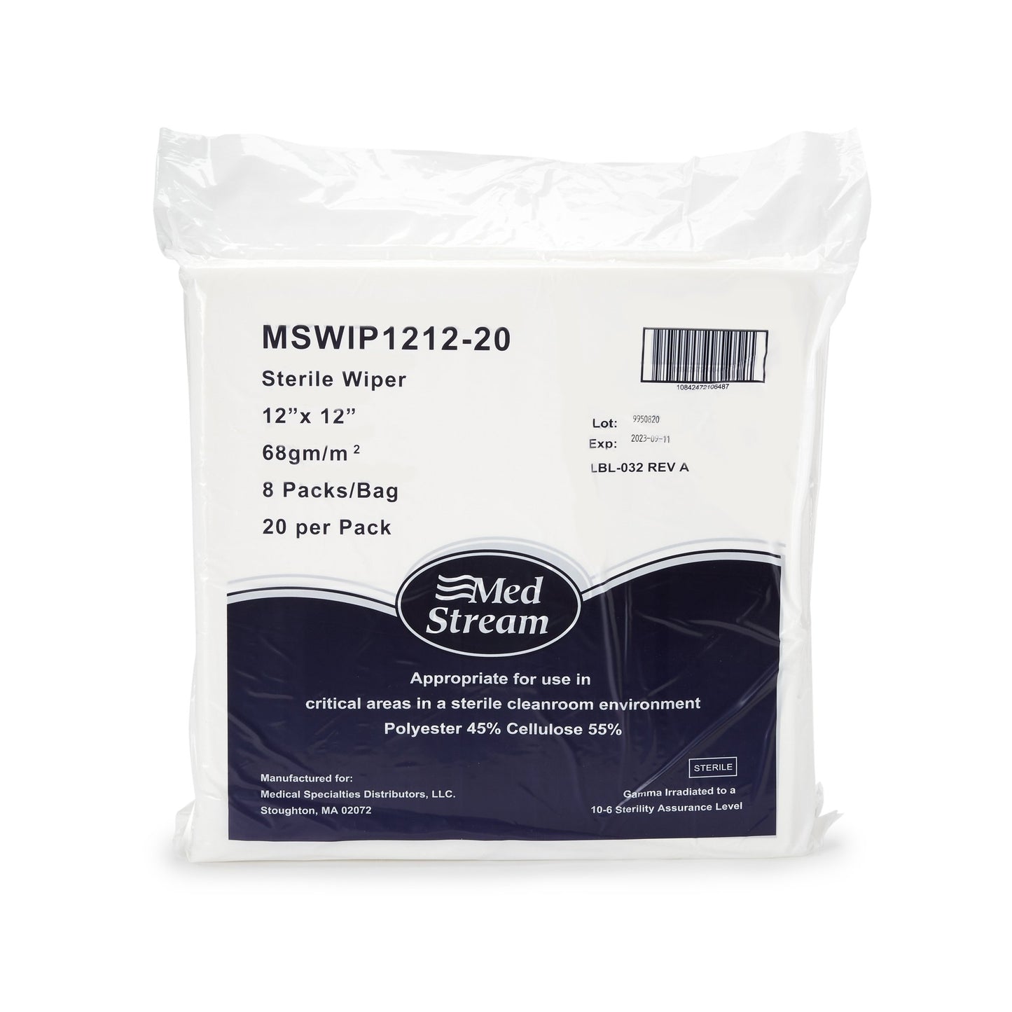 McKesson Cleanroom Wipes, 12 x 12 Inch