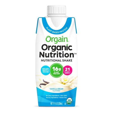 Orgain Inc 1112296 Organic Nutrition Vegan Vanilla Nutritional Shake, 11-ounce carton