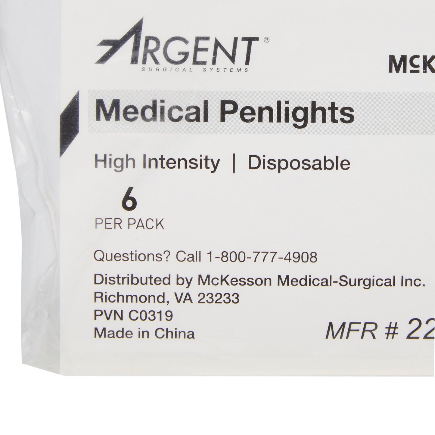 McKesson Disposable Penlight White Light, 4½ Inch
