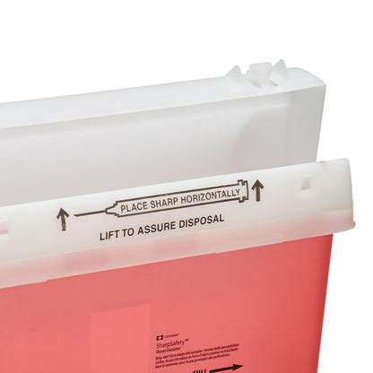 Cardinal 8507SA SharpStar™ In-Room™ Sharps Container, 1.25 Gallon, 12.5 x 5.5 x 10.75 Inch