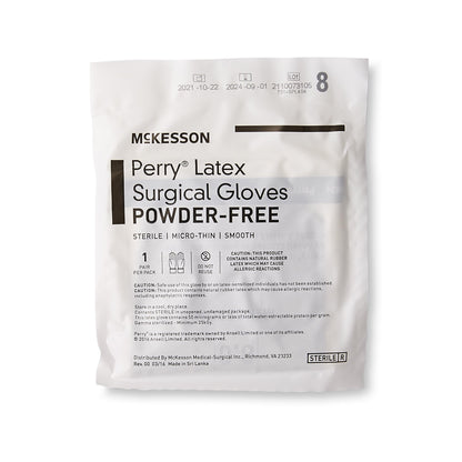 McKesson Perry® Latex Surgical Glove, Size 8, Brown