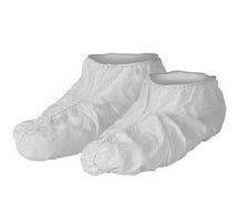 Shoe Cover KleenGuard™ A40 One Size Fits Most Shoe High Seamless Sole White NonSterile