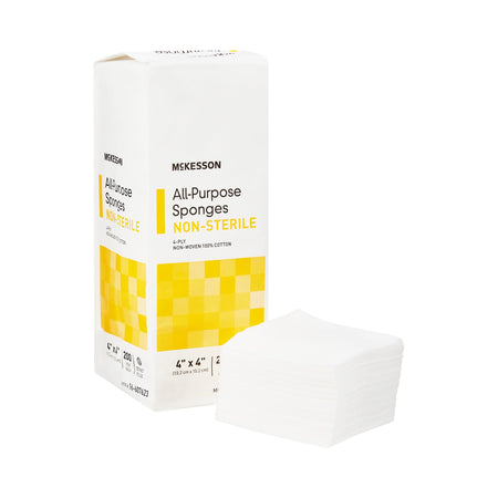 McKesson 16-607623 Nonwoven Sponge, 4 x 4 Inch, 4-Ply