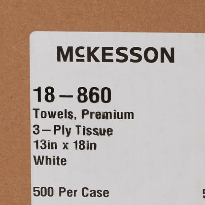 McKesson Nonsterile White Procedure Towels, 13 x 18 Inch