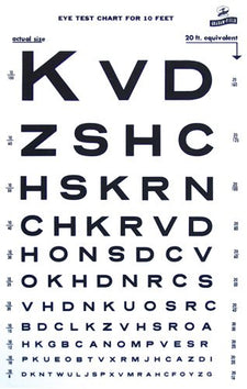 Graham-Field Snellen Type Plastic Eye Chart