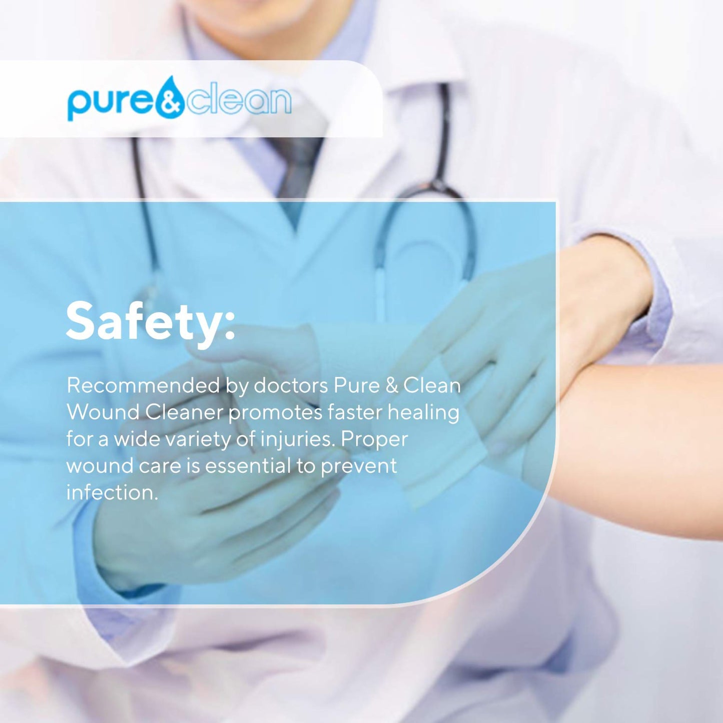 Pure & Clean Wound Cleanser, 8-ounce pump bottle