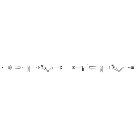 IV Pump Set Infusomat® Space® Pump 2 Ports 15 Drops / mL Drip Rate Without Filter 120 Inch Tubing Solution