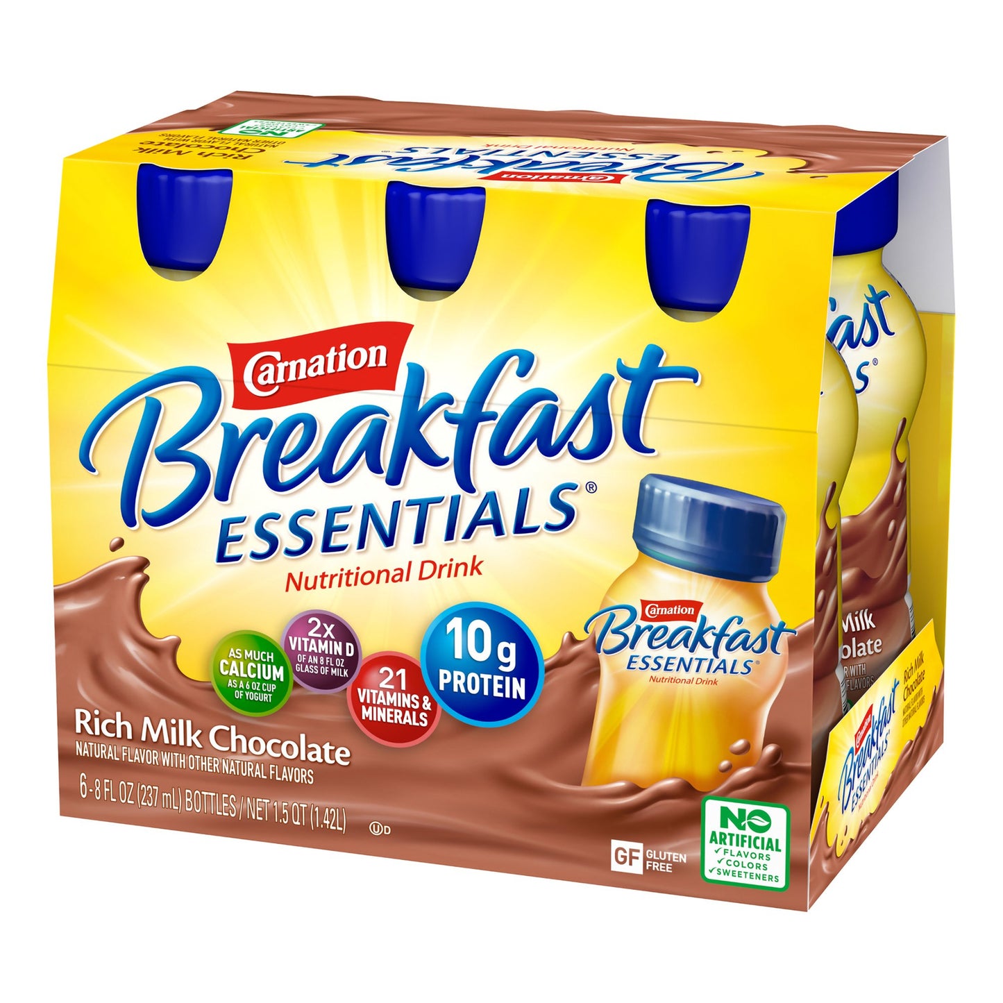 Carnation Breakfast Essentials® Chocolate Nutritional Drink, 8-ounce bottle