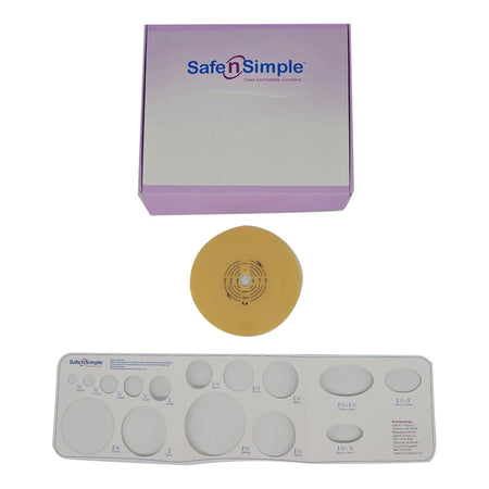 Safe N Simple SNS7814214 Ostomy Barrier Trim to Fit, 4 x 4 Inch, Beige