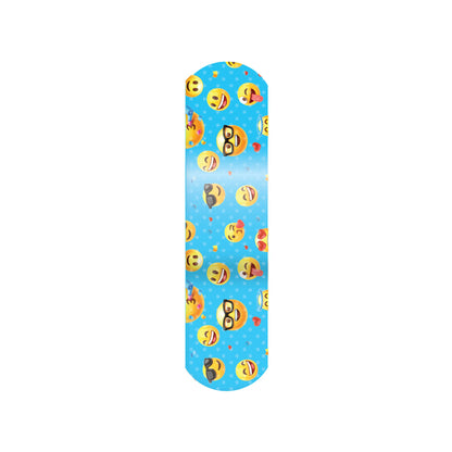 American® White Cross First Aid Emojis Kid Design Adhesive Strip, ¾ x 3 Inch