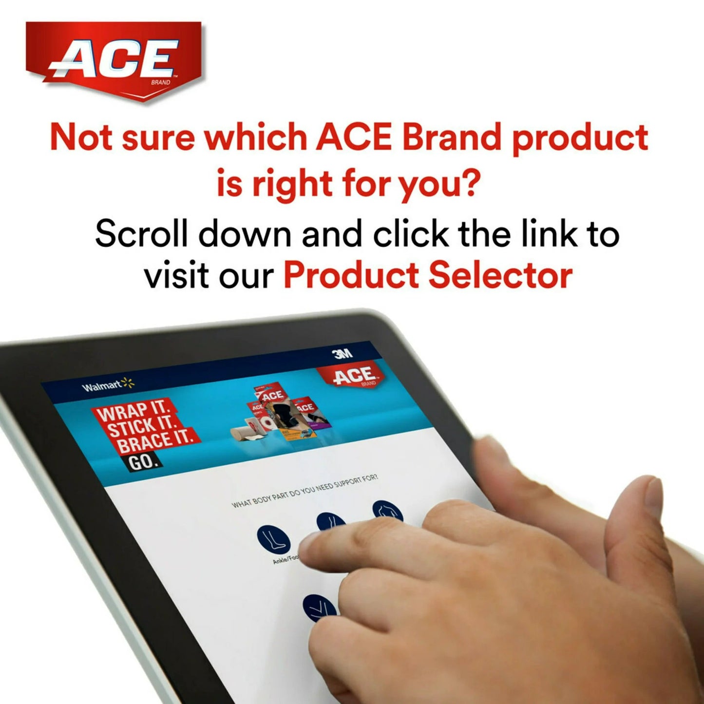 3M™ Ace™ Single Hook and Loop Closure Elastic Bandage, 3 Inch Width