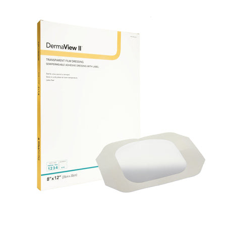 DermaRite 16812 DermaView II Transparent Film Dressing with Border, 8 x 12 Inch