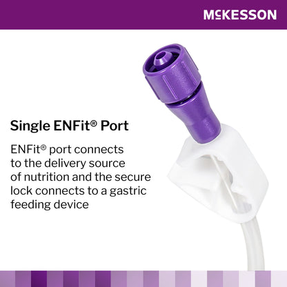 McKesson Bolus Enteral Feeding Extension Tube Set, 24 Inch