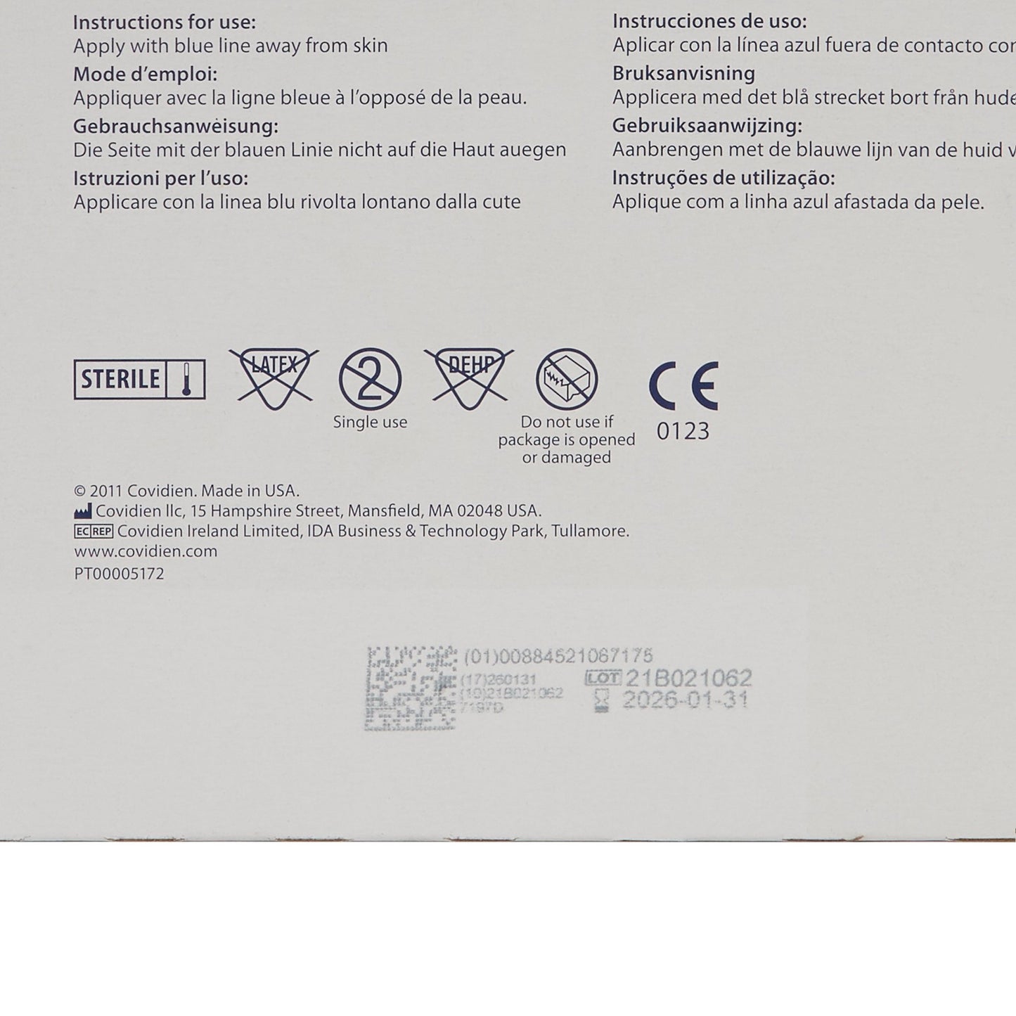 Dermacea™ Sterile Abdominal Pad, 7-1/2 x 8 Inch