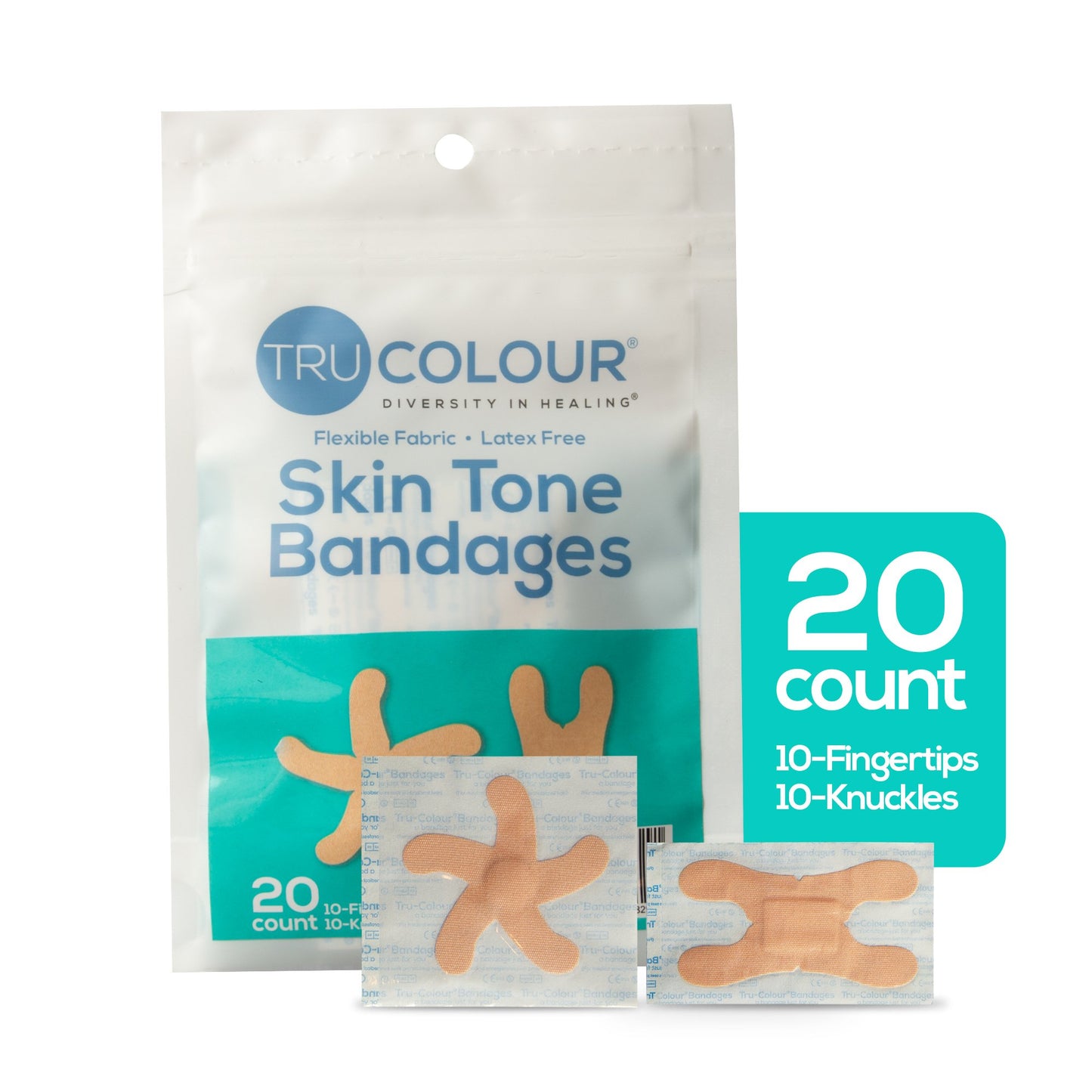 TruColour® Beige Adhesive Strip, Knuckle / Fingertip