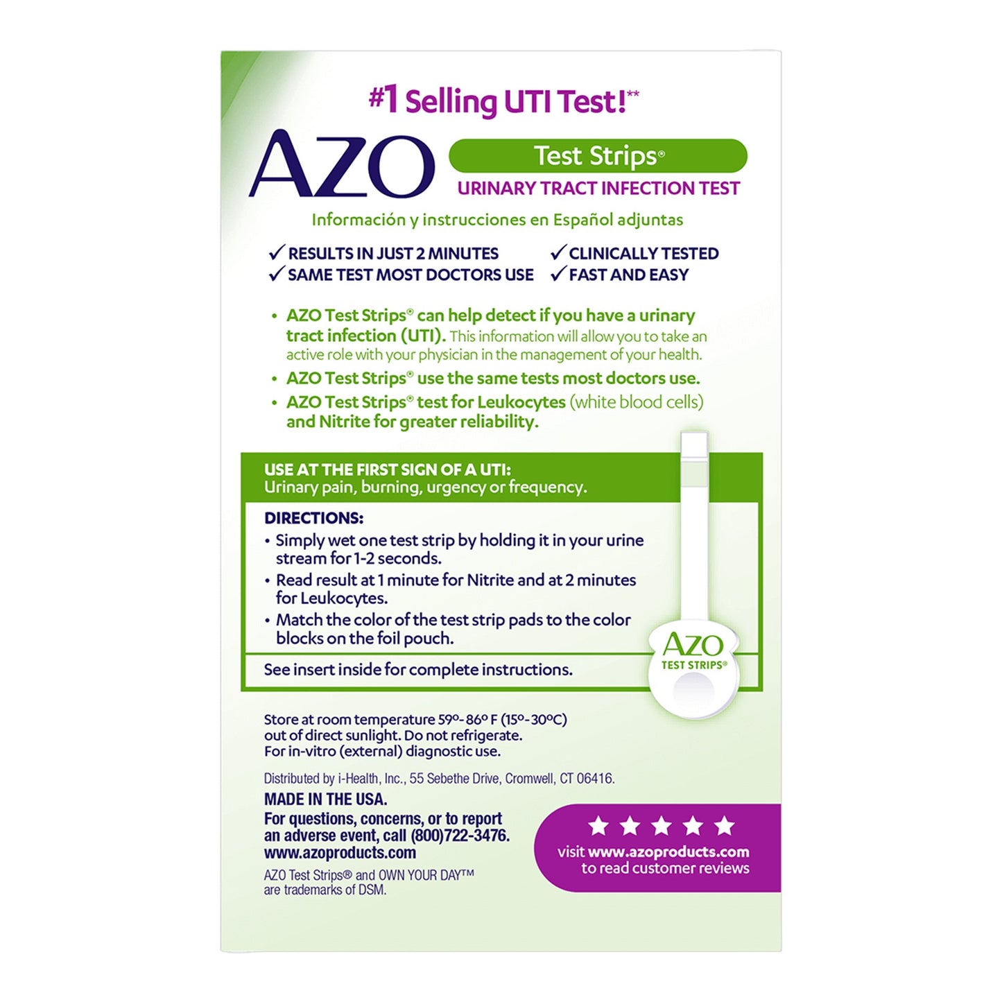 AZO Test Strips® Urinary Tract Infection Kit
