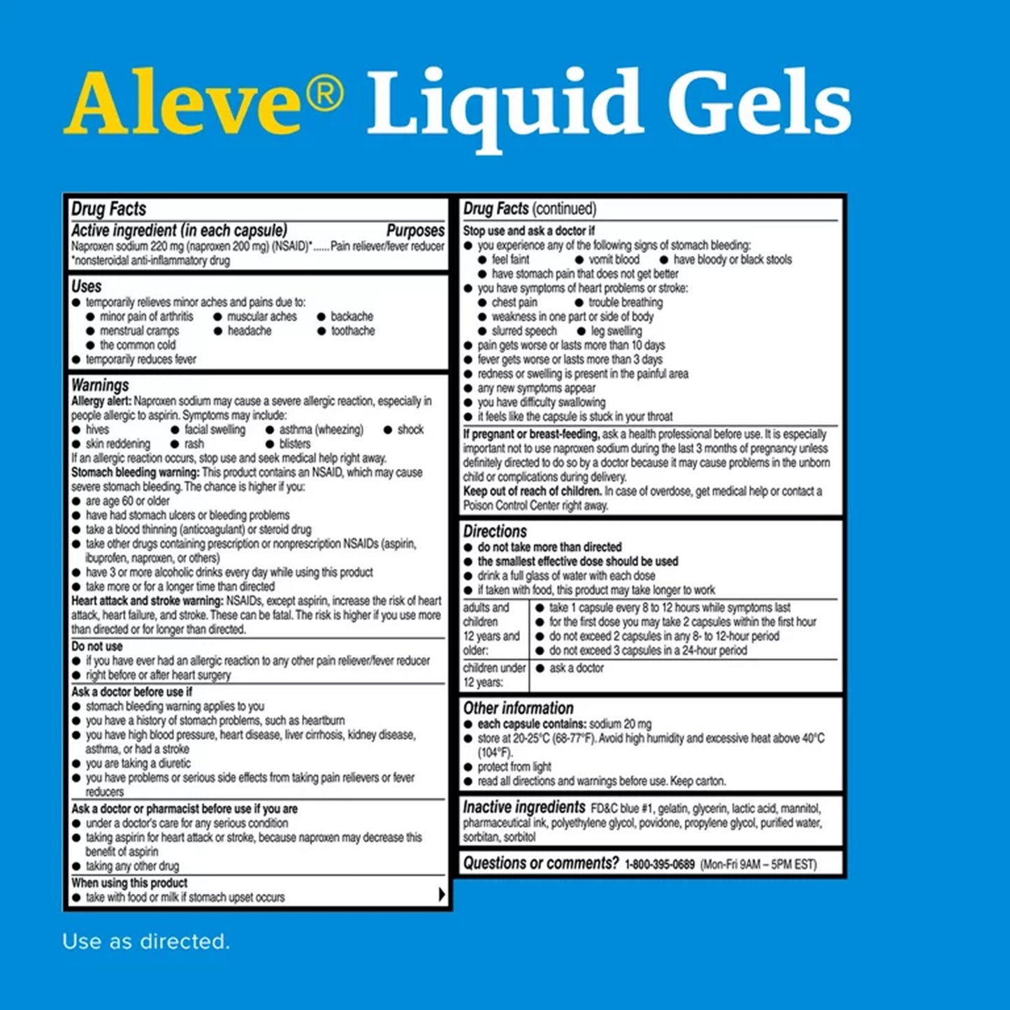 Aleve Liquid Gel Capsules