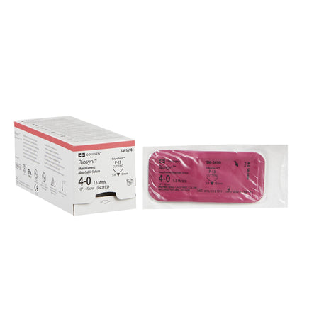 Covidien SM-5690 Biosyn Polyester Absorbable Suture with Needle, Precision Reverse Cutting