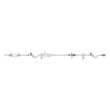 Primary IV Administration Set SafeDay™ Gravity 2 Ports 15 Drops / mL Drip Rate Without Filter 125 Inch Tubing Solution Without Flow Regulator
