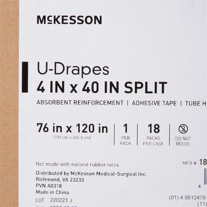 McKesson Sterile U-Drape with Split, 76 x 120 Inch