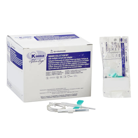 Kawasumi Laboratories DBMA-23G K-Shield Advantage Blood Collection Set, 23 Gauge, ¾-inch needle length