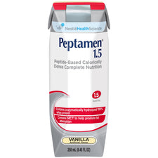 Peptamen® 1.5 Vanilla Peptide-Based Calorically Dense Complete Nutrition, 250 mL
